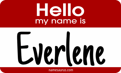 Hello my name is Everlene png download