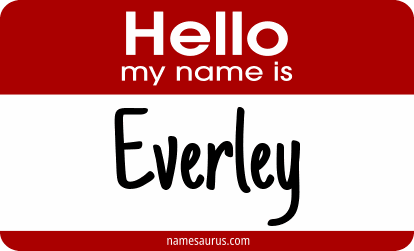Hello my name is Everley png download