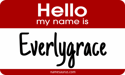 Hello my name is Everlygrace png download