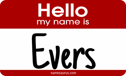 Hello my name is Evers png download