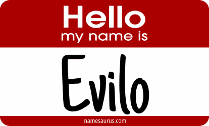Hello my name is Evilo png download