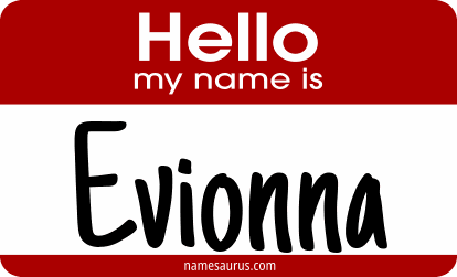 Hello my name is Evionna png download