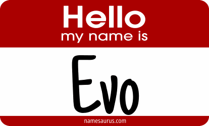 Hello my name is Evo png download