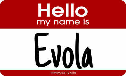 Hello my name is Evola png download