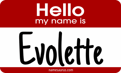 Hello my name is Evolette png download