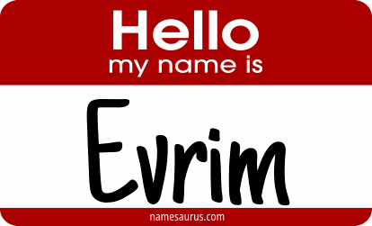 Hello my name is Evrim png download