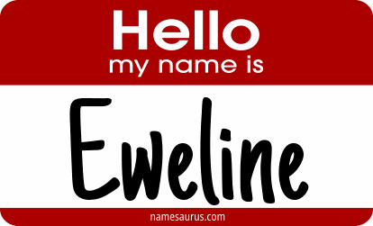 Hello my name is Eweline png download
