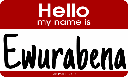 Hello my name is Ewurabena png download