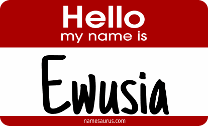 Hello my name is Ewusia png download