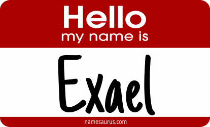Hello my name is Exael png download