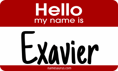 Hello my name is Exavier png download