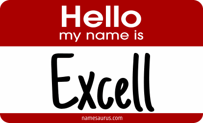 Hello my name is Excell png download