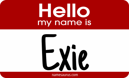 Hello my name is Exie png download