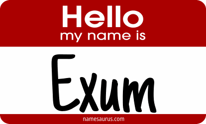 Hello my name is Exum png download