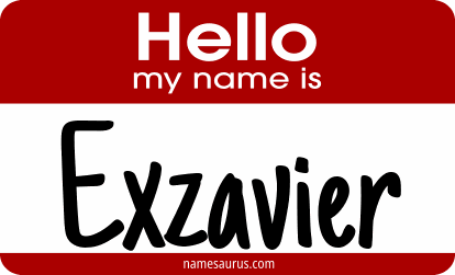 Hello my name is Exzavier png download