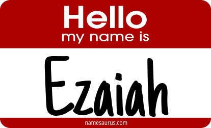 Hello my name is Ezaiah png download