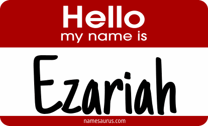 Hello my name is Ezariah png download