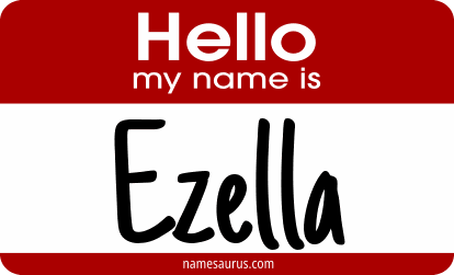 Hello my name is Ezella png download