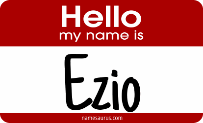 Hello my name is Ezio png download
