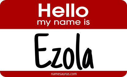 Hello my name is Ezola png download