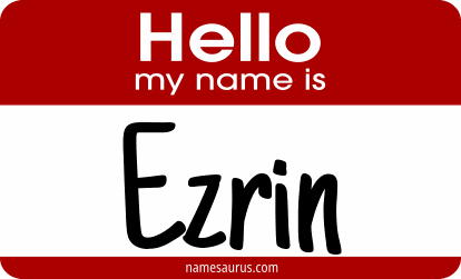 Hello my name is Ezrin png download