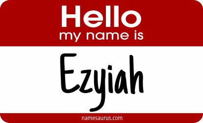 Hello my name is Ezyiah png download
