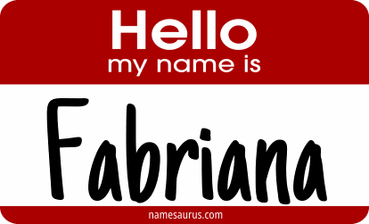 Hello my name is Fabriana png download