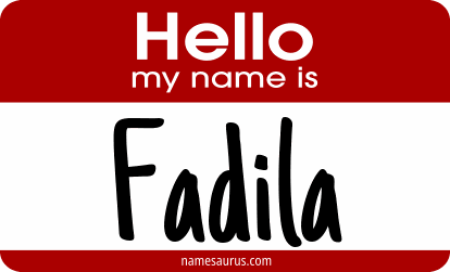 Hello my name is Fadila png download