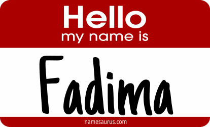 Hello my name is Fadima png download