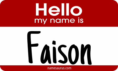 Hello my name is Faison png download