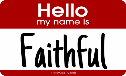 Hello my name is Faithful png download