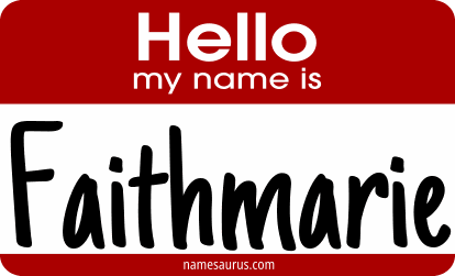 Hello my name is Faithmarie png download