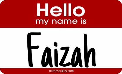 Hello my name is Faizah png download