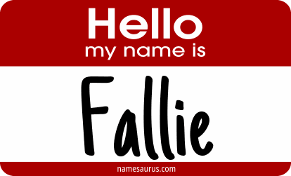Hello my name is Fallie png download