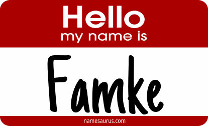 Hello my name is Famke png download