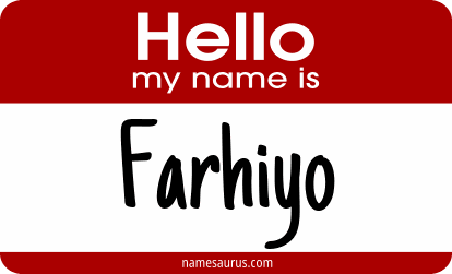 Hello my name is Farhiyo png download