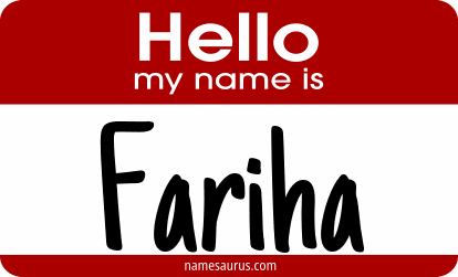 Hello my name is Fariha png download