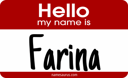 Hello my name is Farina png download