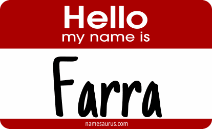 Hello my name is Farra png download