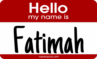 Hello my name is Fatimah png download