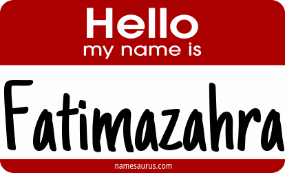 Hello my name is Fatimazahra png download