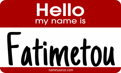 Hello my name is Fatimetou png download