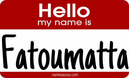 Hello my name is Fatoumatta png download