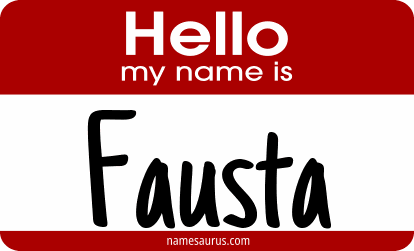 Hello my name is Fausta png download