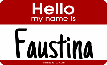 Hello my name is Faustina png download