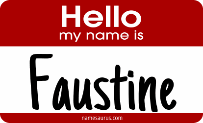 Hello my name is Faustine png download