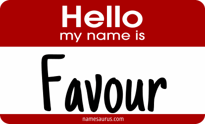 Hello my name is Favour png download