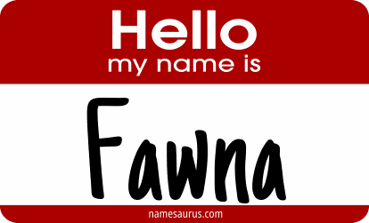 Hello my name is Fawna png download