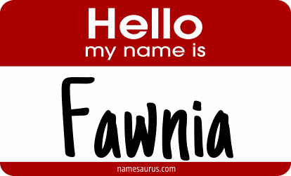 Hello my name is Fawnia png download