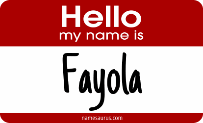 Hello my name is Fayola png download